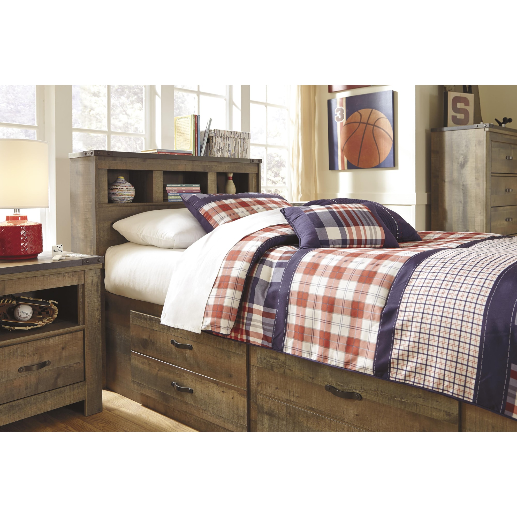 Ashley Furniture Signature Design Trinell B44663+52+50+B10011 Rustic